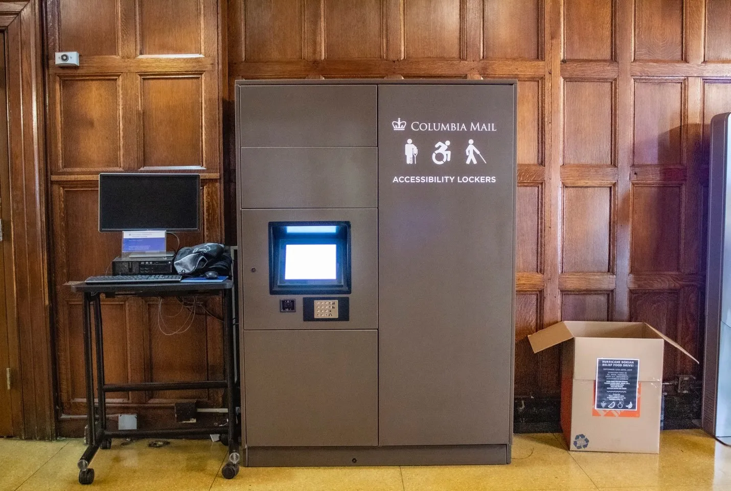 New accessible package locker in John Jay Hall
