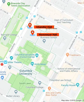 Map indicating DS Testing Room locations